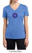 Ladies Yoga Shirt Floral Sahasrara Moisture Wicking V-neck Tee T-Shirt