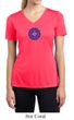 Ladies Yoga Shirt Floral Sahasrara Moisture Wicking V-neck Tee T-Shirt