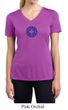 Ladies Yoga Shirt Floral Sahasrara Moisture Wicking V-neck Tee T-Shirt