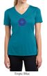 Ladies Yoga Shirt Floral Sahasrara Moisture Wicking V-neck Tee T-Shirt