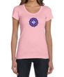 Ladies Yoga Shirt Floral Sahasrara Scoop Neck Tee T-Shirt