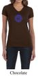 Ladies Yoga Shirt Floral Sahasrara V-neck Tee T-Shirt