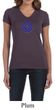 Ladies Yoga Shirt Floral Sahasrara V-neck Tee T-Shirt
