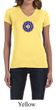 Ladies Yoga Shirt Floral Sahasrara V-neck Tee T-Shirt