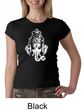 Ladies Yoga Shirt Ganesha Head Crewneck Tee T-Shirt