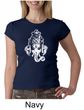 Ladies Yoga Shirt Ganesha Head Crewneck Tee T-Shirt