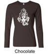 Ladies Yoga Shirt Ganesha Head Long Sleeve Tee T-Shirt