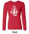 Ladies Yoga Shirt Ganesha Head Long Sleeve Tee T-Shirt
