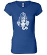 Ladies Yoga Shirt Ganesha Head Longer Length Tee T-Shirt