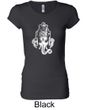 Ladies Yoga Shirt Ganesha Head Longer Length Tee T-Shirt