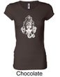 Ladies Yoga Shirt Ganesha Head Longer Length Tee T-Shirt