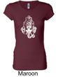 Ladies Yoga Shirt Ganesha Head Longer Length Tee T-Shirt