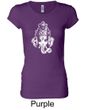Ladies Yoga Shirt Ganesha Head Longer Length Tee T-Shirt