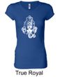 Ladies Yoga Shirt Ganesha Head Longer Length Tee T-Shirt