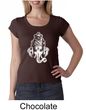 Ladies Yoga Shirt Ganesha Head Scoop Neck Tee T-Shirt