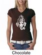 Ladies Yoga Shirt Ganesha Head V-Neck Tee T-Shirt