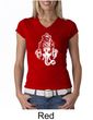 Ladies Yoga Shirt Ganesha Head V-Neck Tee T-Shirt
