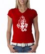 Ladies Yoga Shirt Ganesha Head V-Neck Tee T-Shirt