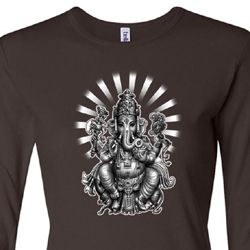 Ladies Yoga Shirt Ganesha Long Sleeve