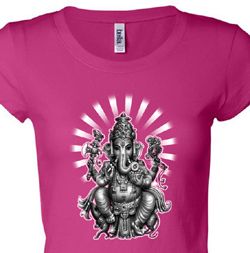 Ladies Yoga Shirt Ganesha Longer Length Tee T-shirt