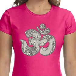 Ladies Yoga Shirt Ganesha OM Crewneck Tee T-Shirt