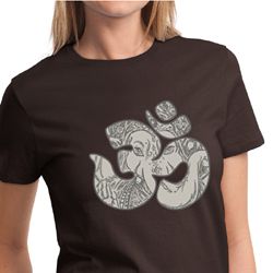 Ladies Yoga Shirt Ganesha OM Tee T-Shirt