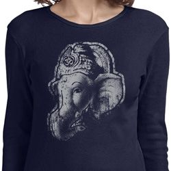 Ladies Yoga Shirt Ganesha Profile Long Sleeve Tee T-Shirt Ladies Yoga Shirt Ganesha Profile Long Sleeve Tee T-Shirt