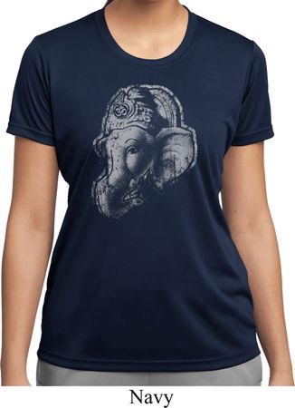 Ladies Yoga Shirt Ganesha Profile Moisture Wicking Tee T-Shirt