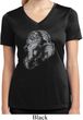 Ladies Yoga Shirt Ganesha Profile Moisture Wicking V-neck Tee T-Shirt