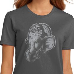 Ladies Yoga Shirt Ganesha Profile Organic Tee T-Shirt Ladies Yoga Shirt Ganesha Profile Organic Tee T-Shirt