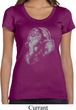 Ladies Yoga Shirt Ganesha Profile Scoop Neck Tee T-Shirt