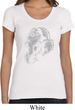 Ladies Yoga Shirt Ganesha Profile Scoop Neck Tee T-Shirt