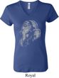 Ladies Yoga Shirt Ganesha Profile V-neck Tee T-Shirt