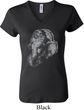Ladies Yoga Shirt Ganesha Profile V-neck Tee T-Shirt