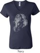 Ladies Yoga Shirt Ganesha Profile V-neck Tee T-Shirt