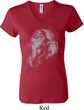 Ladies Yoga Shirt Ganesha Profile V-neck Tee T-Shirt