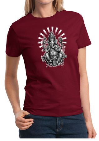 Ladies Yoga Shirt Ganesha Tee T-shirt