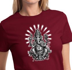 Ladies Yoga Shirt Ganesha Tee T-shirt