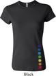 Ladies Yoga Shirt Glowing Chakras Bottom Print Crewneck Tee T-Shirt