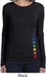 Ladies Yoga Shirt Glowing Chakras Bottom Print Long Sleeve Tee T-Shirt