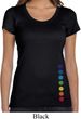 Ladies Yoga Shirt Glowing Chakras Bottom Print Scoop Neck Tee T-Shirt