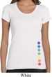 Ladies Yoga Shirt Glowing Chakras Bottom Print Scoop Neck Tee T-Shirt
