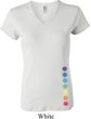 Ladies Yoga Shirt Glowing Chakras Bottom Print V-neck Tee T-Shirt