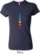 Ladies Yoga Shirt Glowing Chakras Crewneck Tee T-Shirt