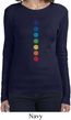 Ladies Yoga Shirt Glowing Chakras Long Sleeve Tee T-Shirt