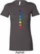 Ladies Yoga Shirt Glowing Chakras Longer Length Tee T-Shirt