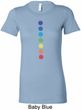 Ladies Yoga Shirt Glowing Chakras Longer Length Tee T-Shirt