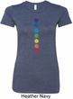 Ladies Yoga Shirt Glowing Chakras Longer Length Tee T-Shirt