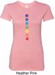 Ladies Yoga Shirt Glowing Chakras Longer Length Tee T-Shirt