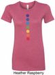 Ladies Yoga Shirt Glowing Chakras Longer Length Tee T-Shirt